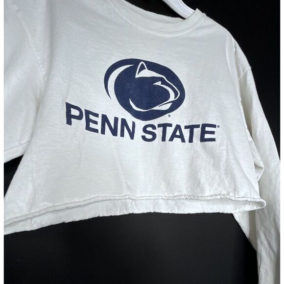 Women's Penn State Cropped Sporty Long Sleeve Tee - M College Football Game Day - Picture 3 of 5